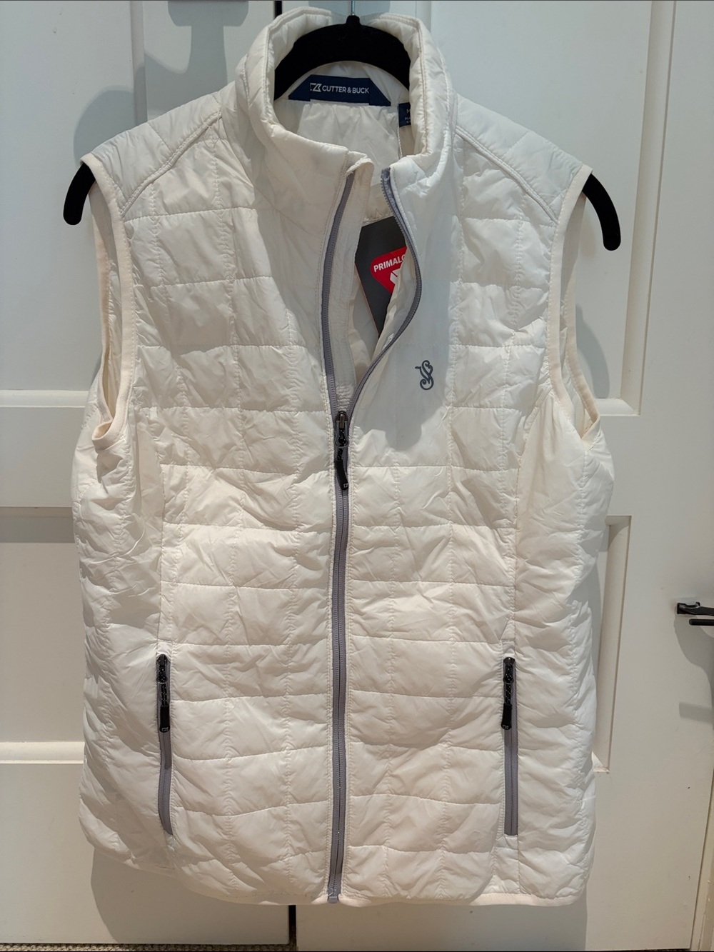 NWT Cutter & Buck White Quilted PrimaLoft Vest